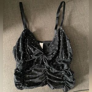 Sparkly Black Crop Top
